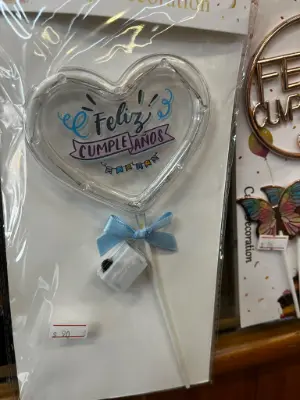 decoración corazon con luz